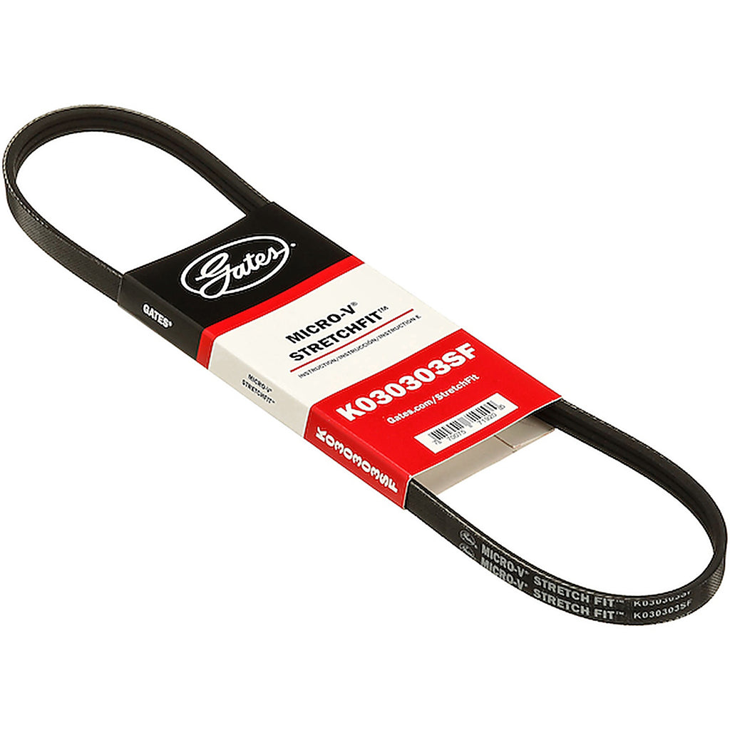Gates - K030303SF - Stretch Fit Micro-V Serpentine Drive Belt
