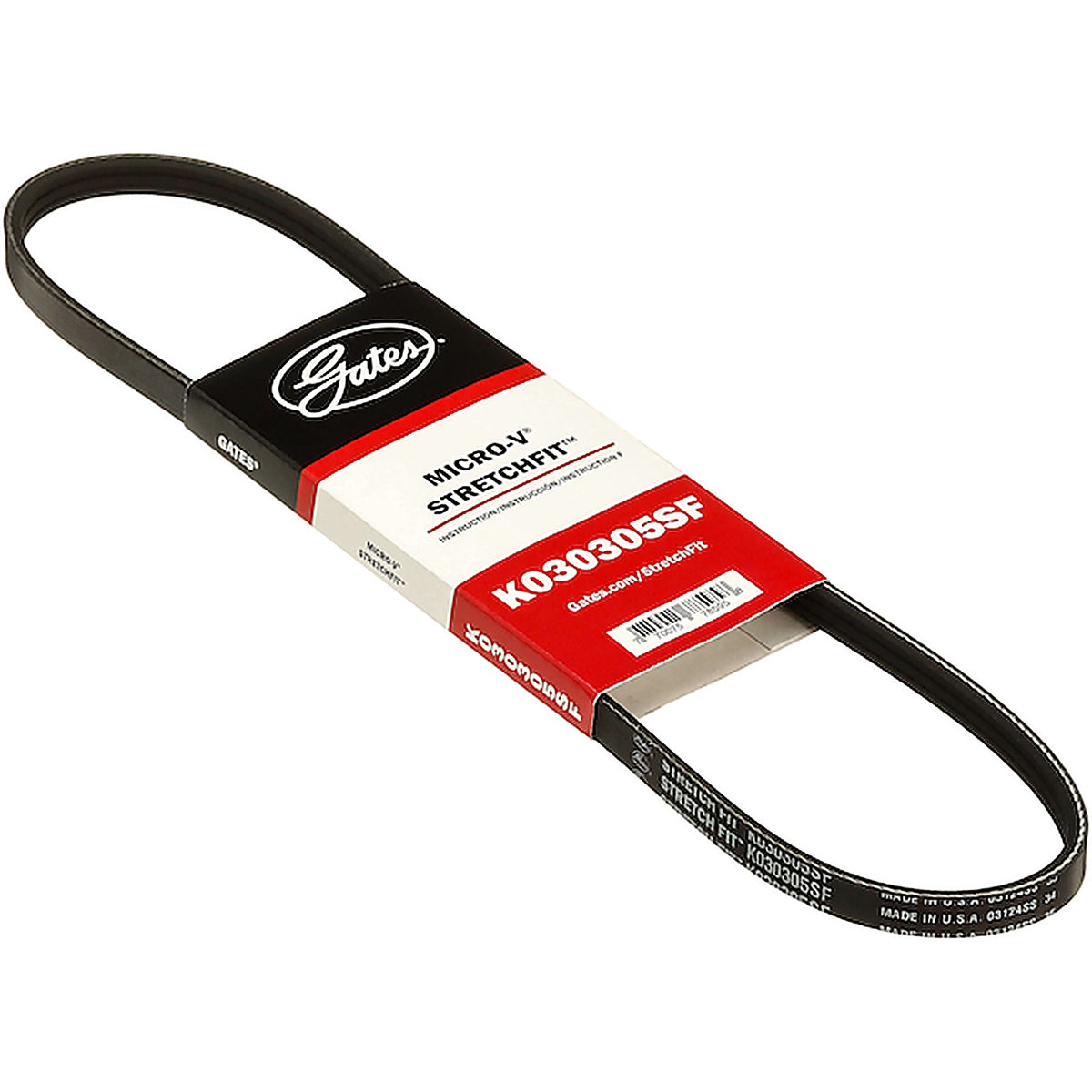 Gates - K030305SF - Stretch Fit Micro-V Serpentine Drive Belt