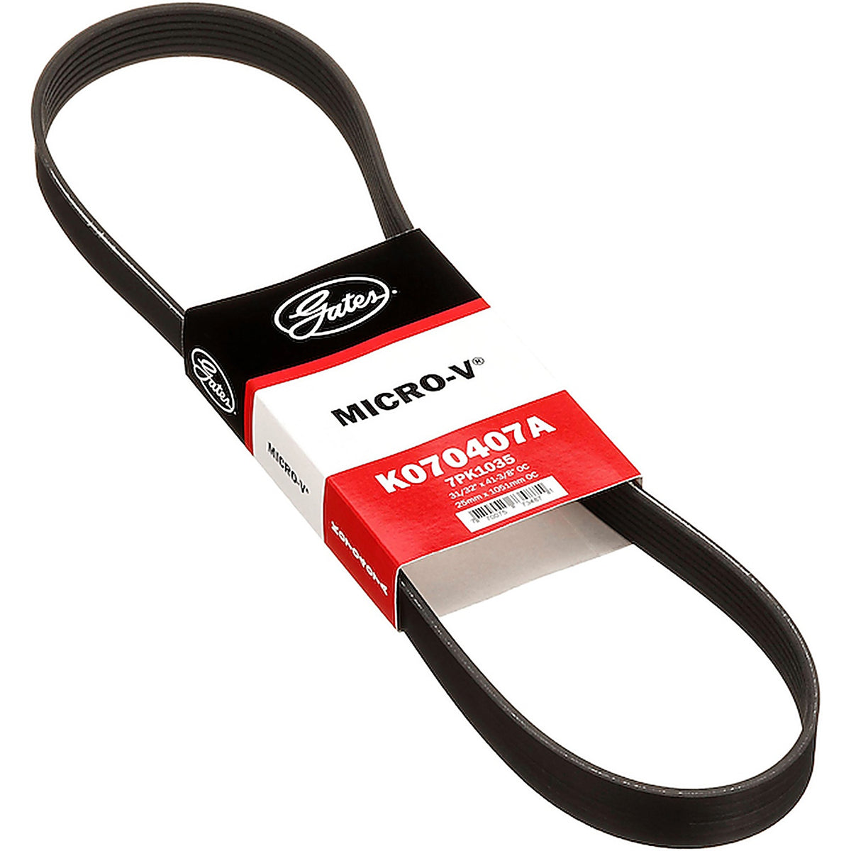Gates - K070407A - Micro-V Aramid Cord Serpentine Drive Belt