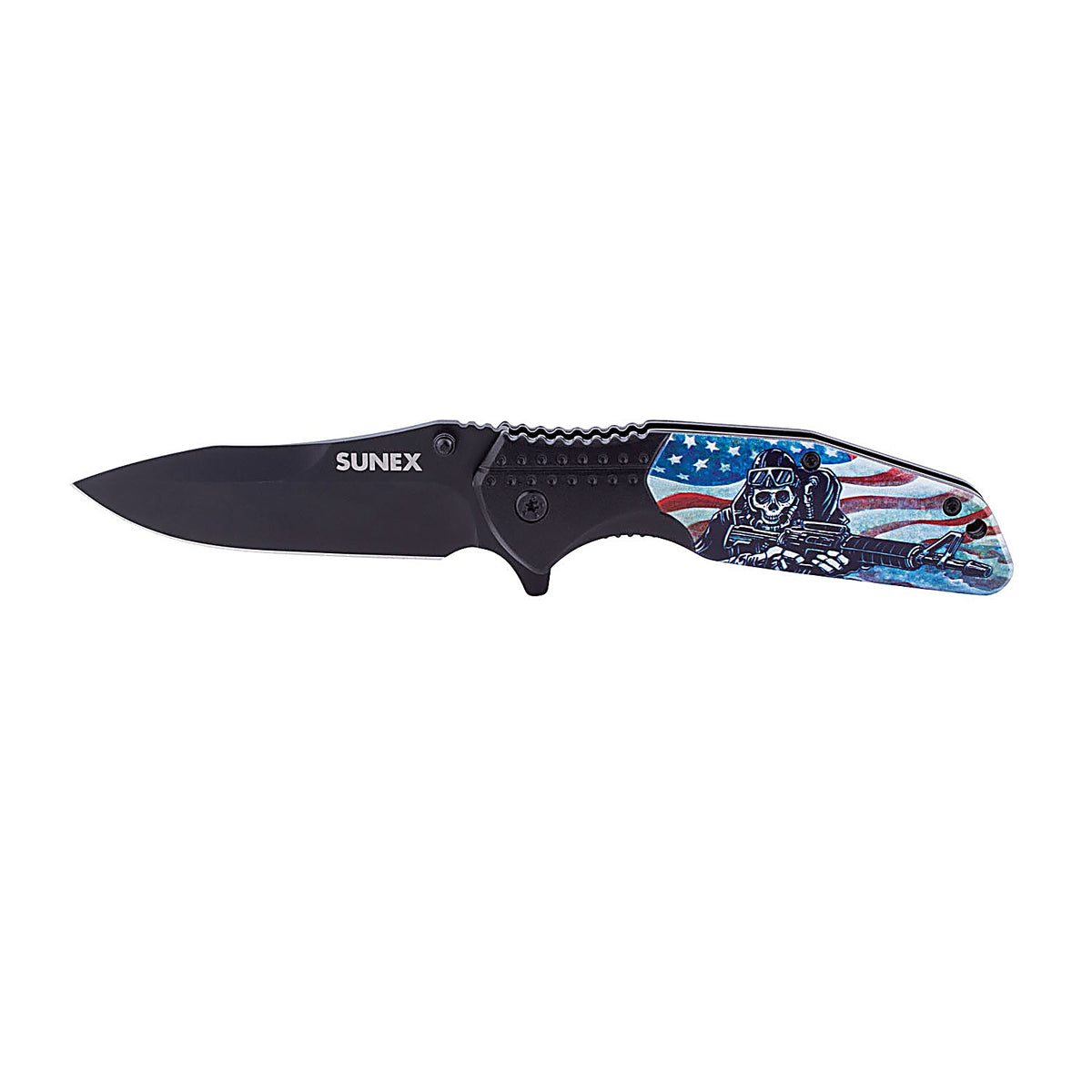 Sunex Tools - KNUSA - Knife Sun LLSA 8Cr 56HRC - USA Skull