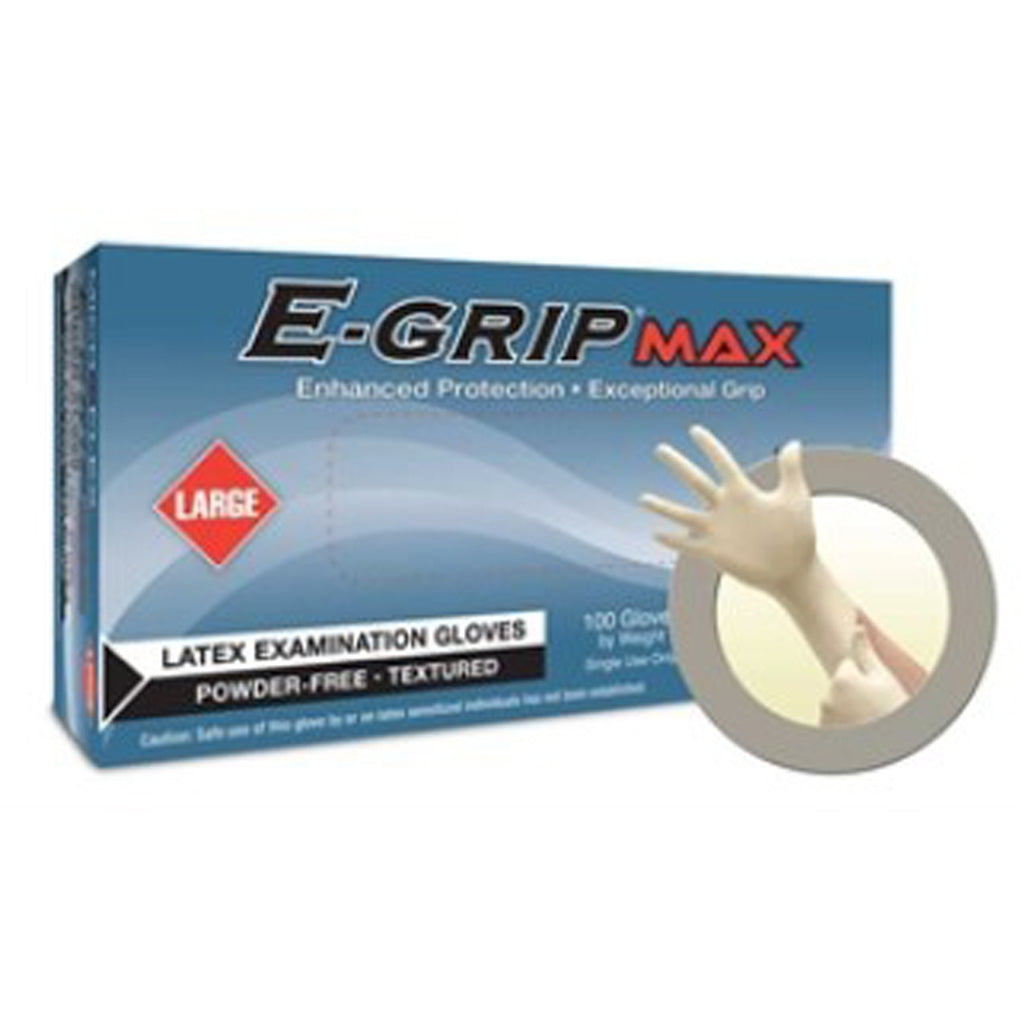 Ansell - L92 - E-GripMax Latex Ambidextrous Non-Sterile Exam Grade Powder-Free Gloves, X-Small - 100/Pack