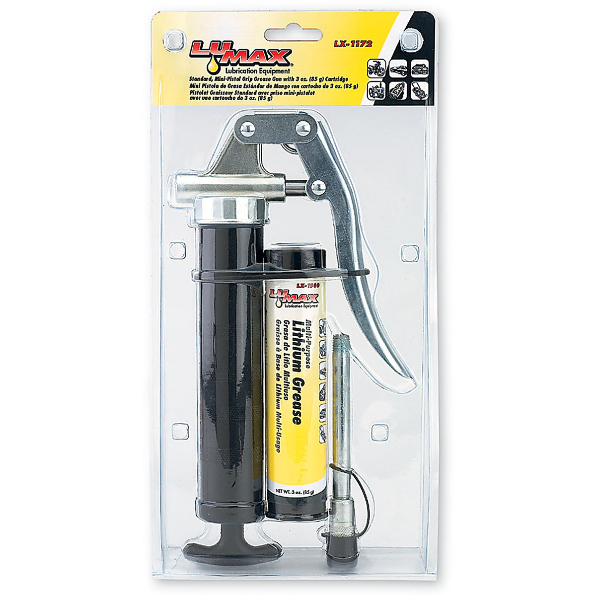 Lumax - LX-1172 - Mini-Pistol Grip Grease Gun - 3 oz.
