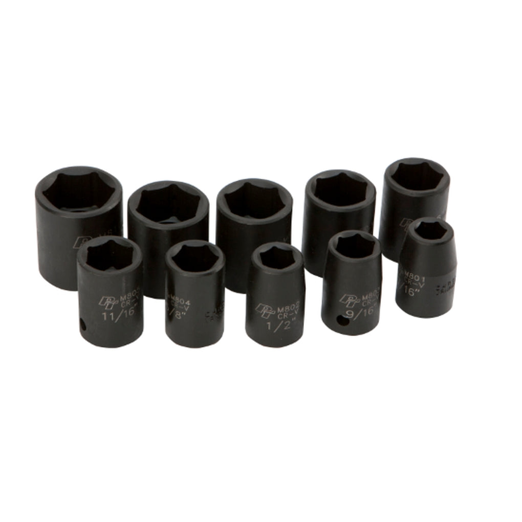 Performance Tool - M592DB - 10-Piece 1/2-Inch Drive SAE Impact Socket Set
