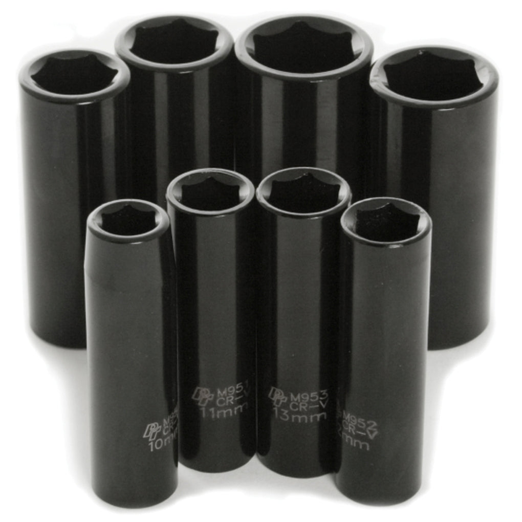 Performance Tool - M595DB - 8 Piece 3/8 in Drive Metric Deep Impact Socket Set