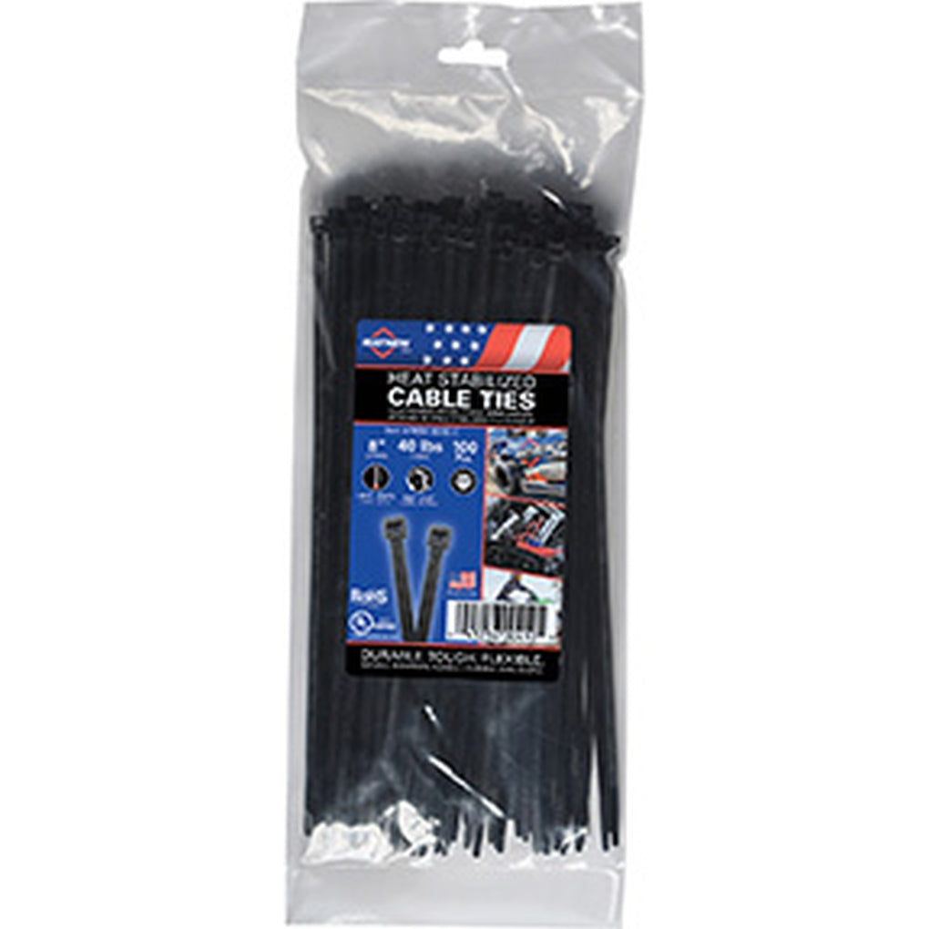 Mayhew - MB8-40HS-M - 8in 40 Lbs Heat Stable Cable Ties - 1000/Bag