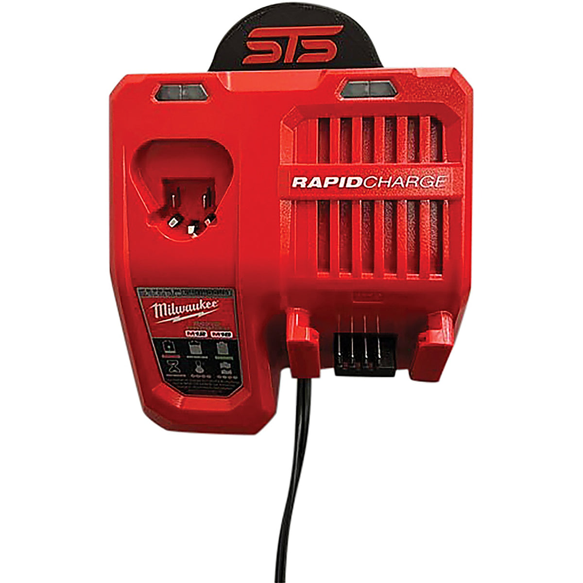 STS Auto Design - MW1218RCBK - STS Milwaukee M12/M18 Rapid Charger Holder