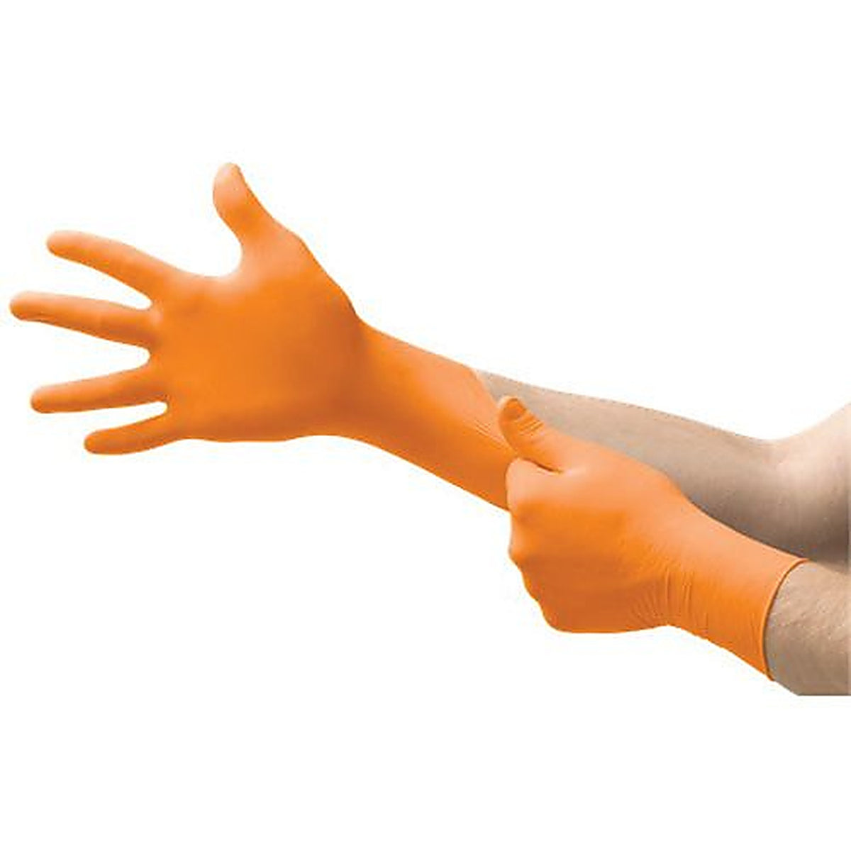Microflex - N485 - Blaze General Purpose Disposable Exam Gloves, 2X-Large, Nitrile, Textured Orange