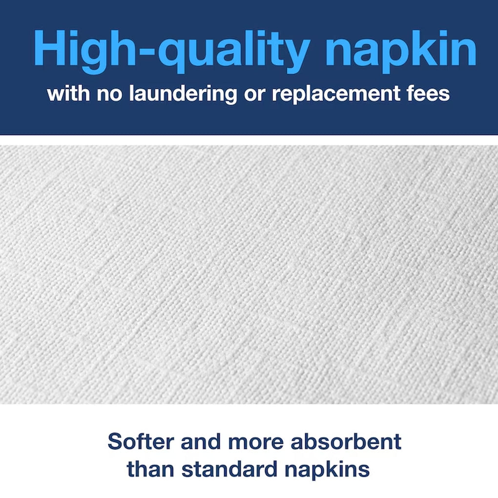 Tork - NC7180P - Premium LinStyle White Dinner Napkin, 1/8 Fold, 1-Ply - 6/Case