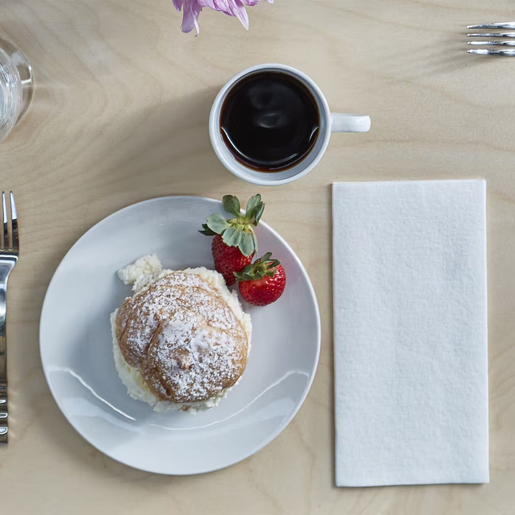 Tork - NC7180P - Premium LinStyle White Dinner Napkin, 1/8 Fold, 1-Ply - 6/Case