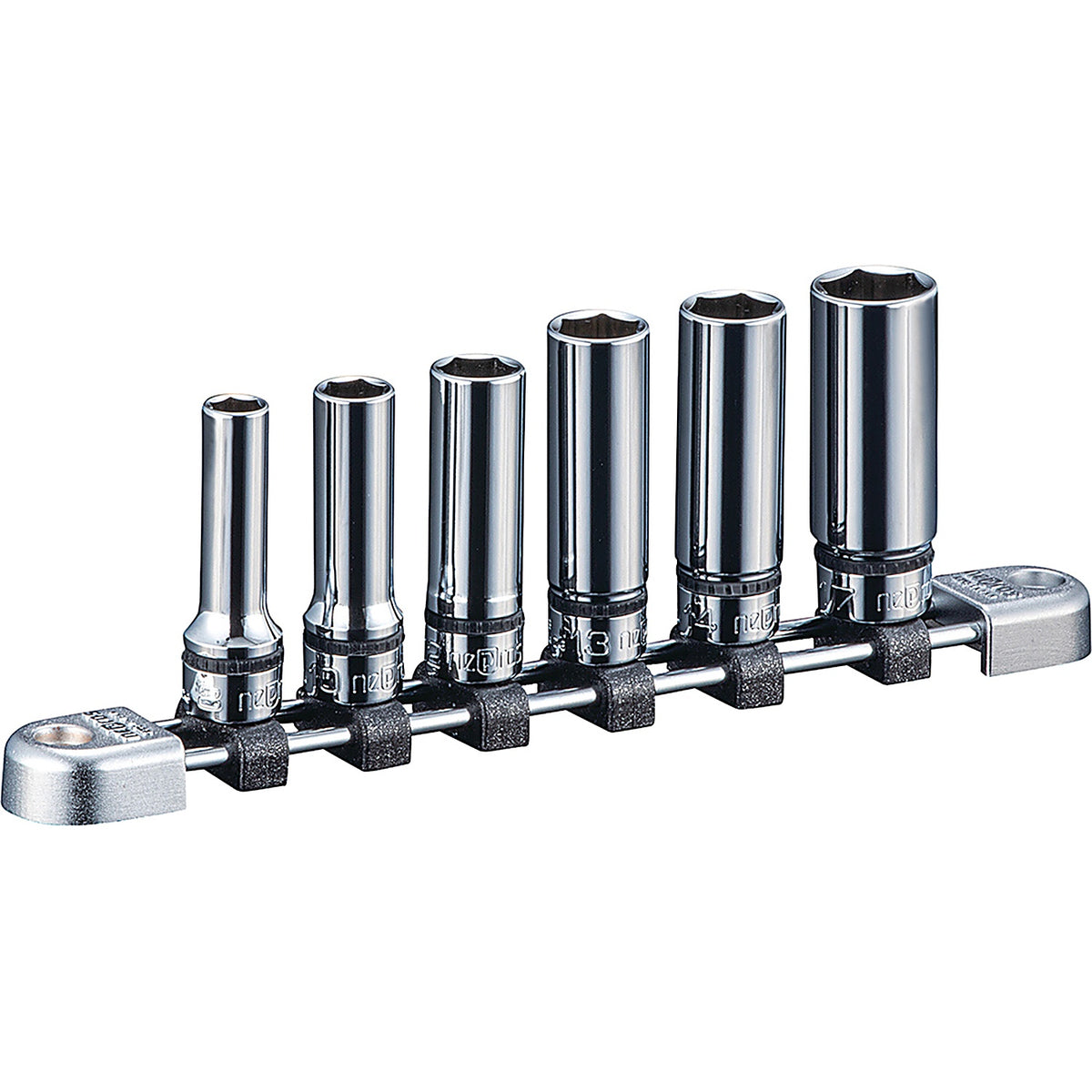 Nepros - NTB3L06A - Socket Set 3/8 Inch Drive Deep 6 Piece