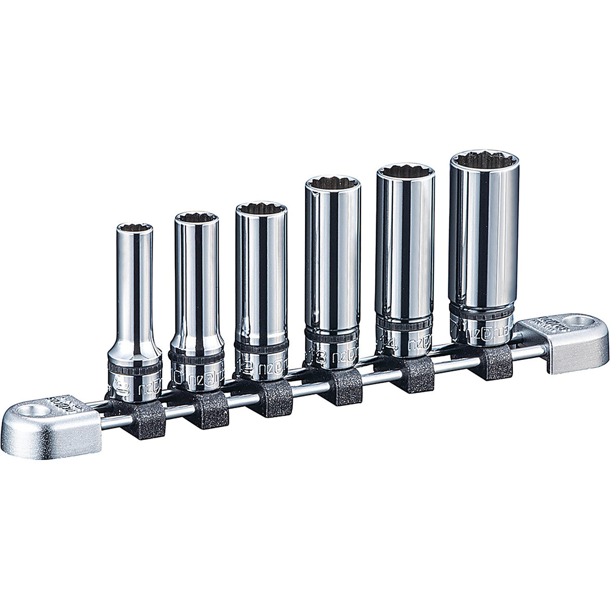 Nepros - NTB3L06WA - Socket Set 3/8 Inch Drive Deep 6 Piece
