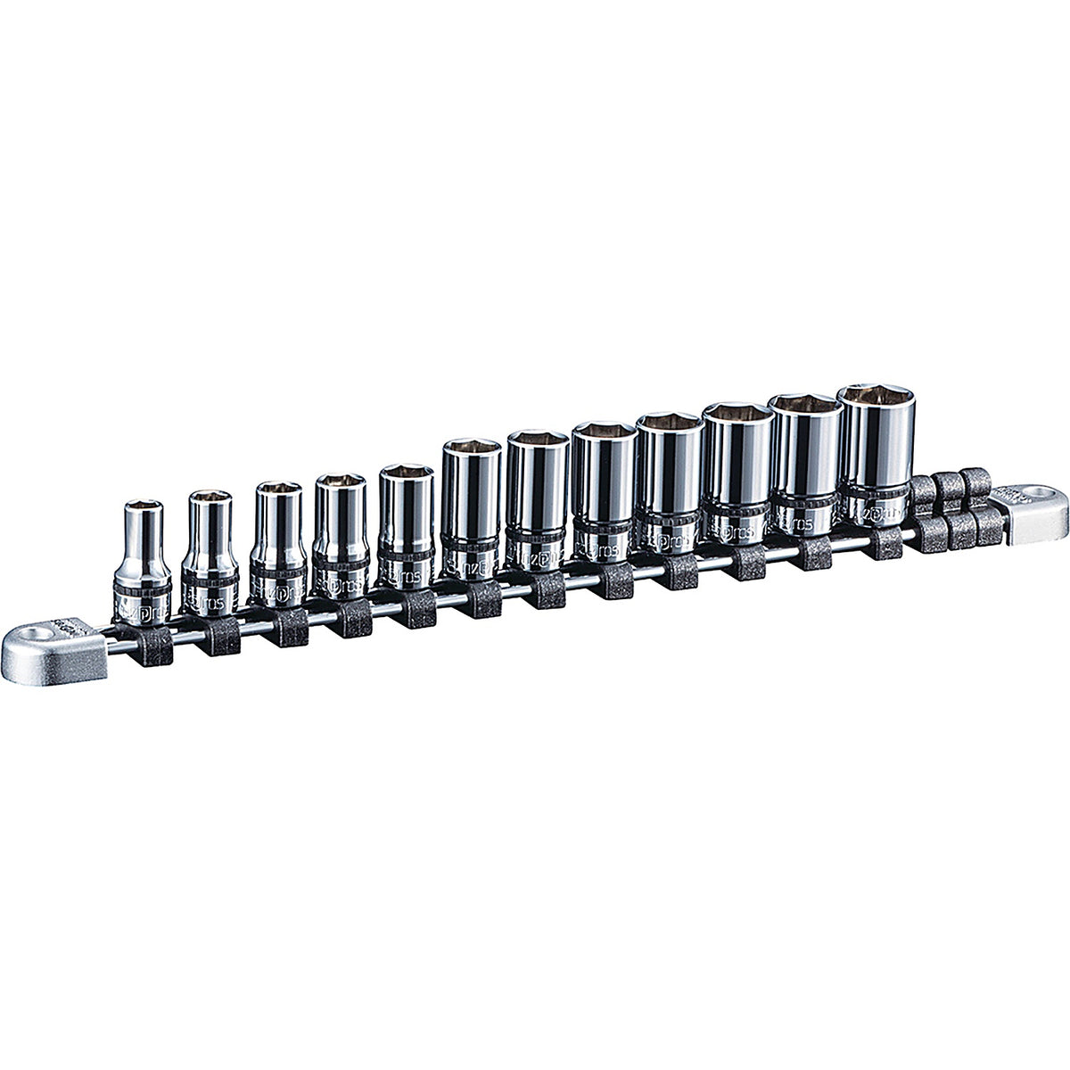 Nepros - NTB3M12A - Socket Set 3/8 Inch Drive Semi-Deep 12 Piece