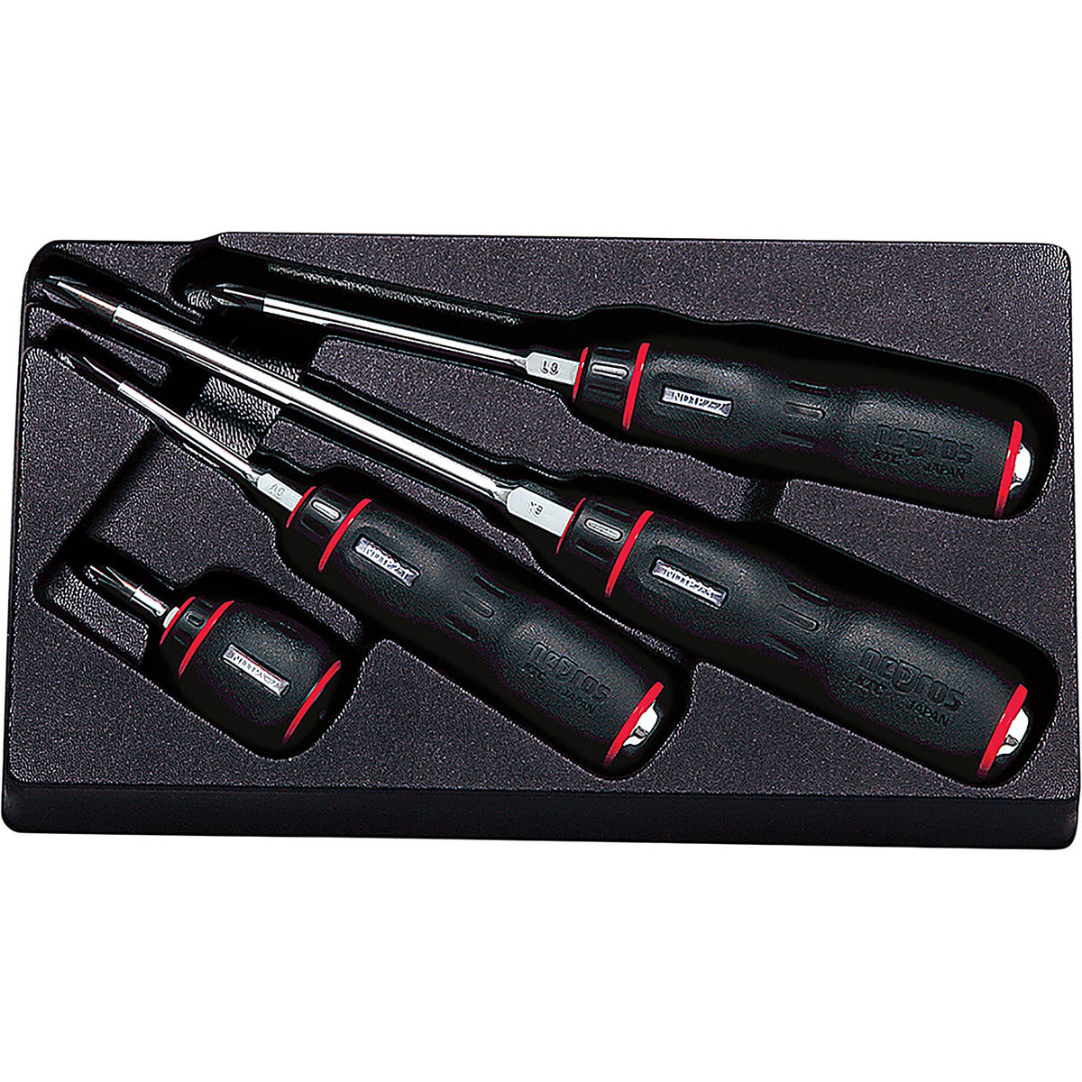Nepros - NTD1P04 - Screw Set Resin Handle Phillips 4 Piece