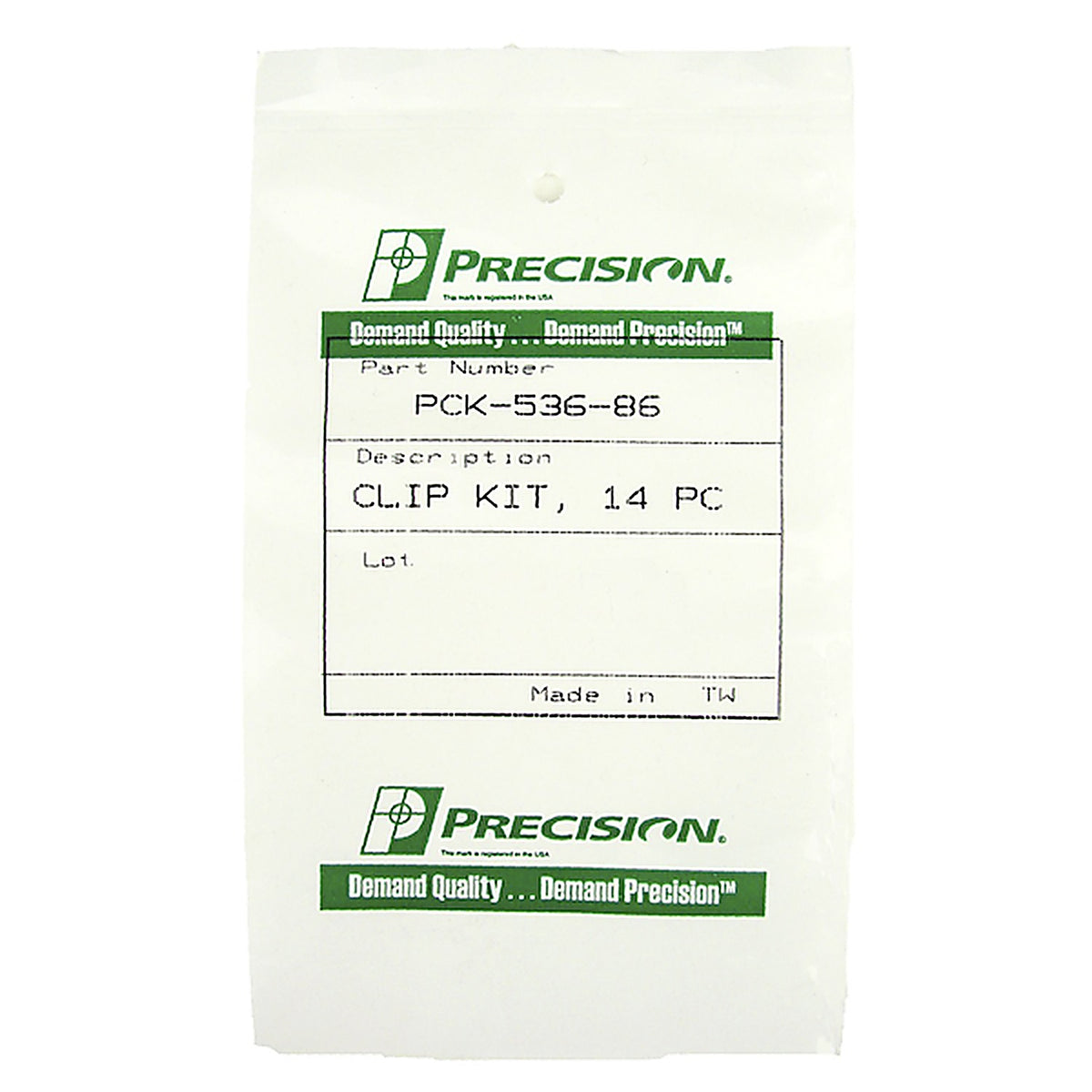 Precision Replacement Parts - PCK-536-86 - Molding Clip Kit, Windshield, 14 Piece Set