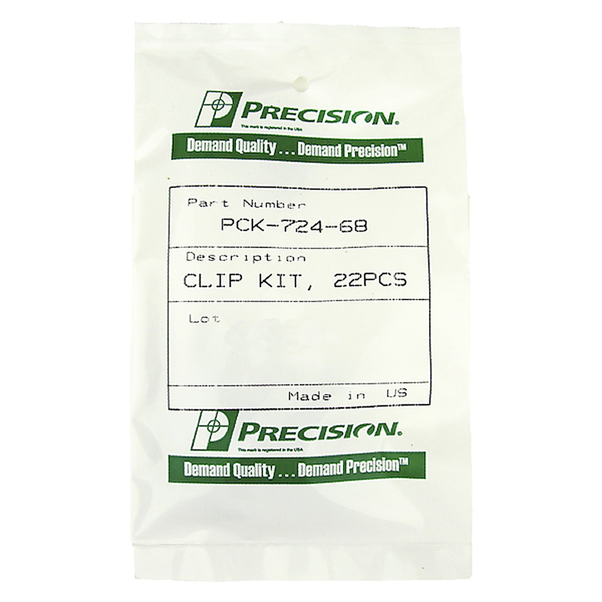 Precision Replacement Parts - PCK-724-68 - Molding Clip Kit, Windshield, 22 Piece Set