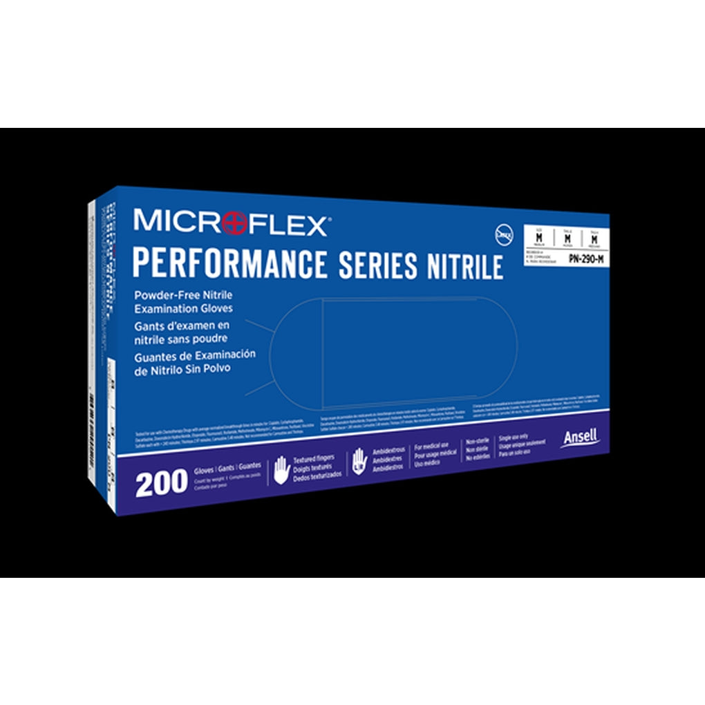 Ansell - PN-290 - Performance Series Nitrile, Non-Sterile, Medium - 200/Pack