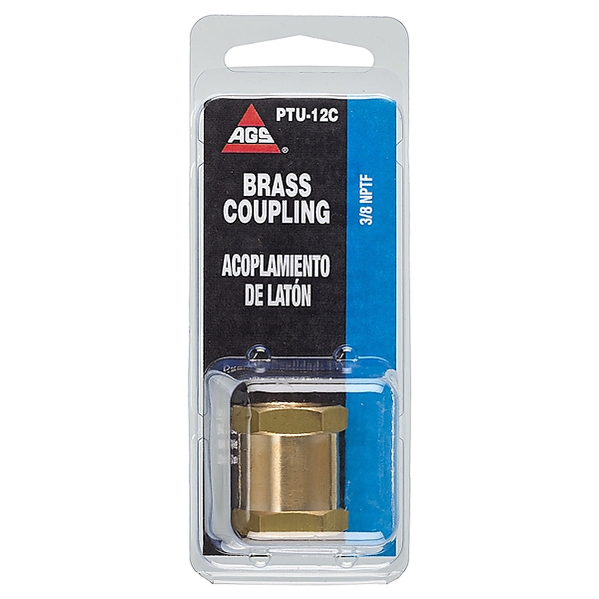 AGS - PTU-12B - Brass Coupling, Female (3/8-18 NPT), 1/Bag