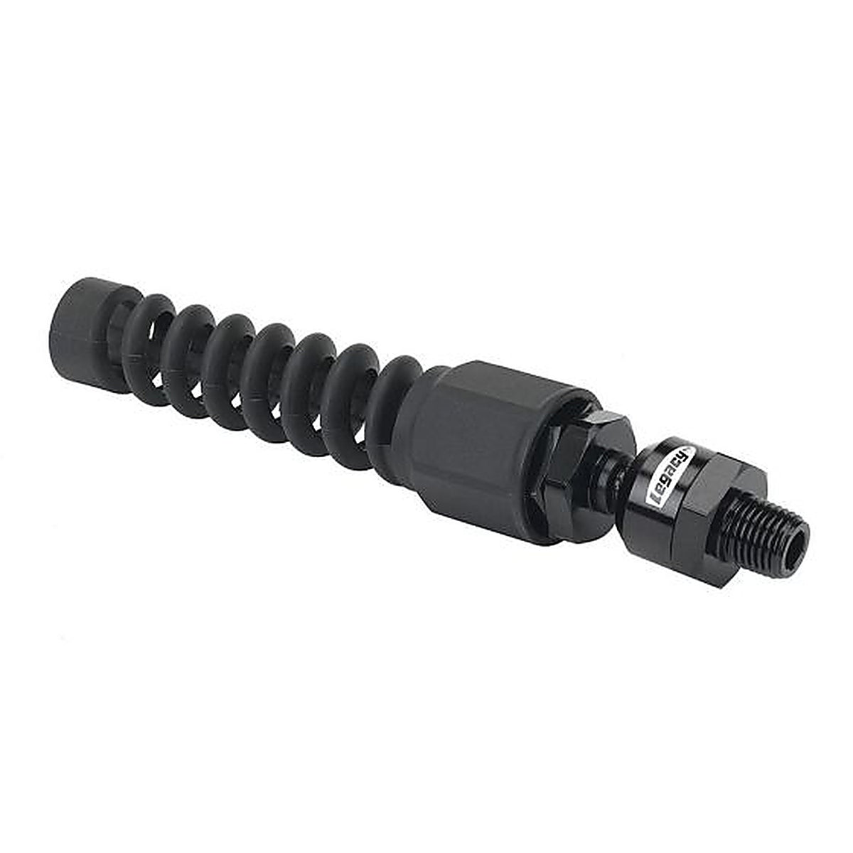 Legacy - RP900375BS - Flexzilla Reusable Ball Swivel Fitting, Mnpt, Anodized Aluminum, 3/8 Inch Id, Air Hose, Black
