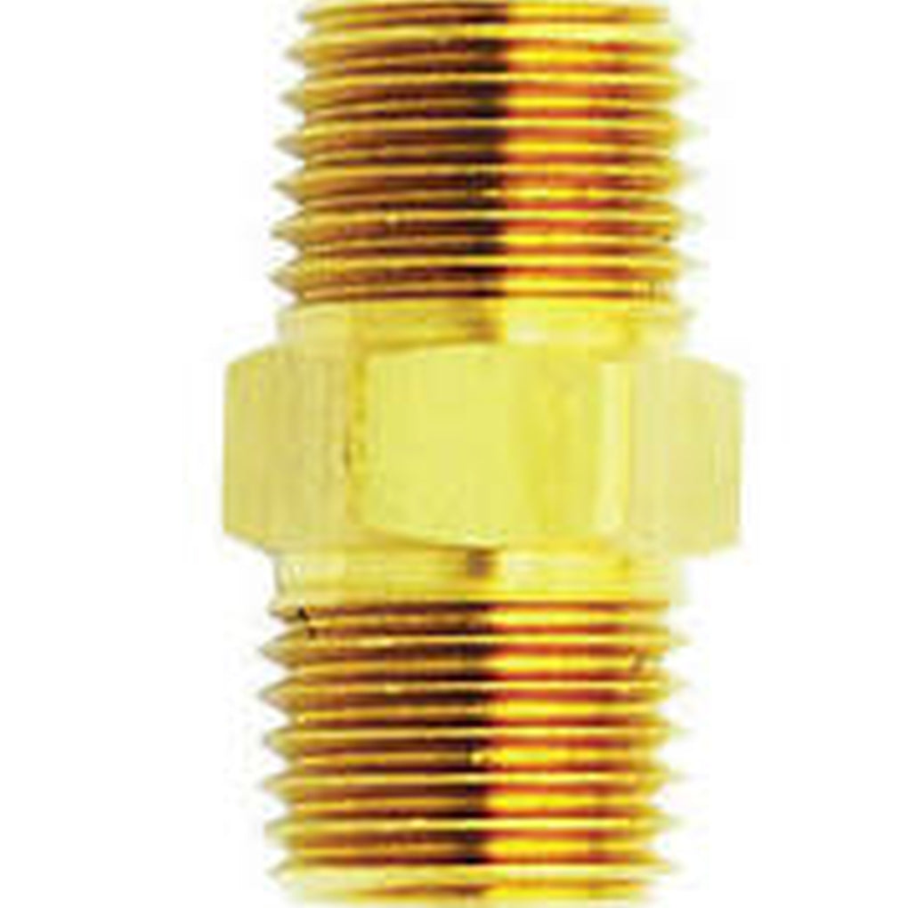 Milton - S646-1 - M. Hex Nipple, 1/4 in x 3/8 in , 2/cd