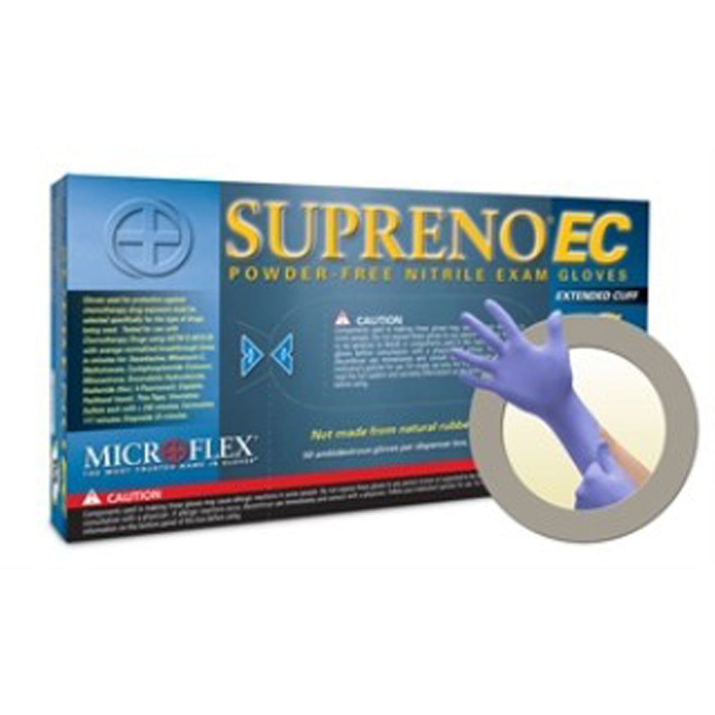 Ansell - SEC-375 - Microflex Supreno Durable Nitrile Exam Glove w/ Extened Cuff & Advanced Barrier Protection - Small