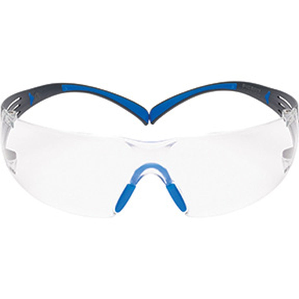 3M - SF401SGAF-BLU - SecureFit Safety Glasses SF401SGAF-BLU Blue/Gray Clear Scotchgard Anti-fog Lens