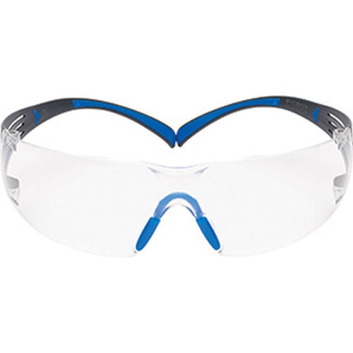 3M - SF401SGAF-BLU - SecureFit Safety Glasses SF401SGAF-BLU Blue/Gray Clear Scotchgard Anti-fog Lens