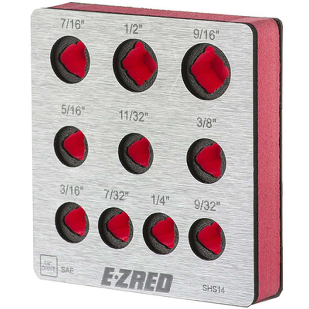 E-Z Red - SHS14 - 1/4 SAE Magnetic Socket Holder
