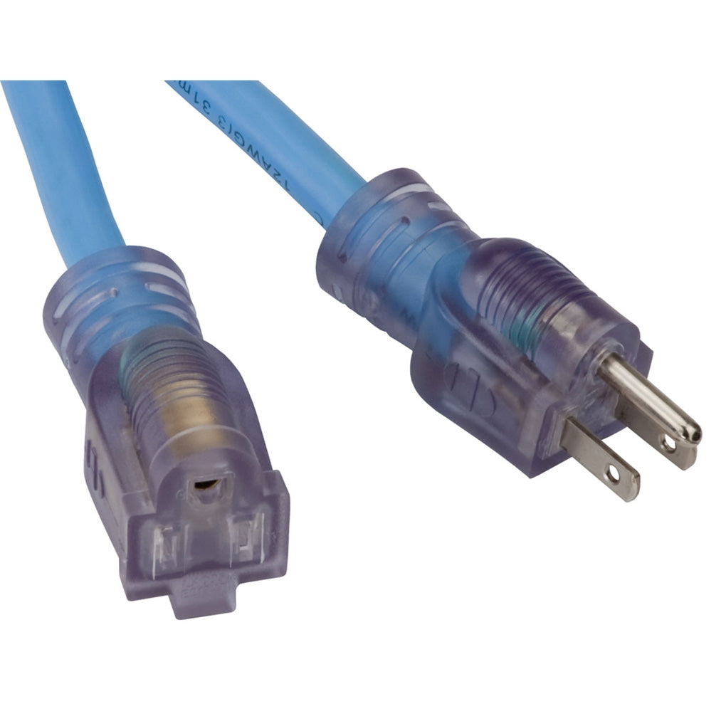 BAYCO - SL-996 - 25' OSHA NRTL Compliant Cold Weather Extension Cord w/Single Lighted Outlet - 15amp