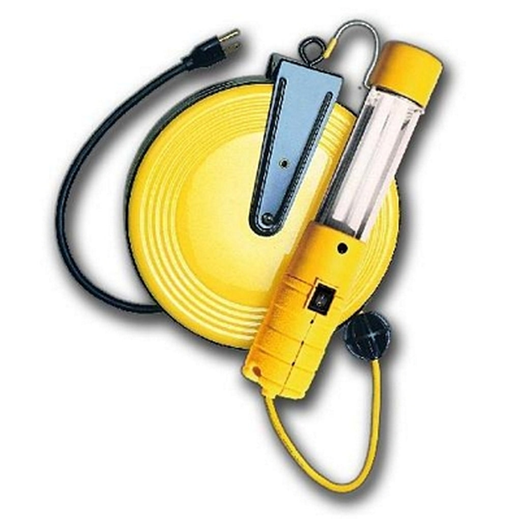 Bayco - SL826 - 13w Fluorescent Work Light on Retractable Reel - Nylon Tipped Double Hook