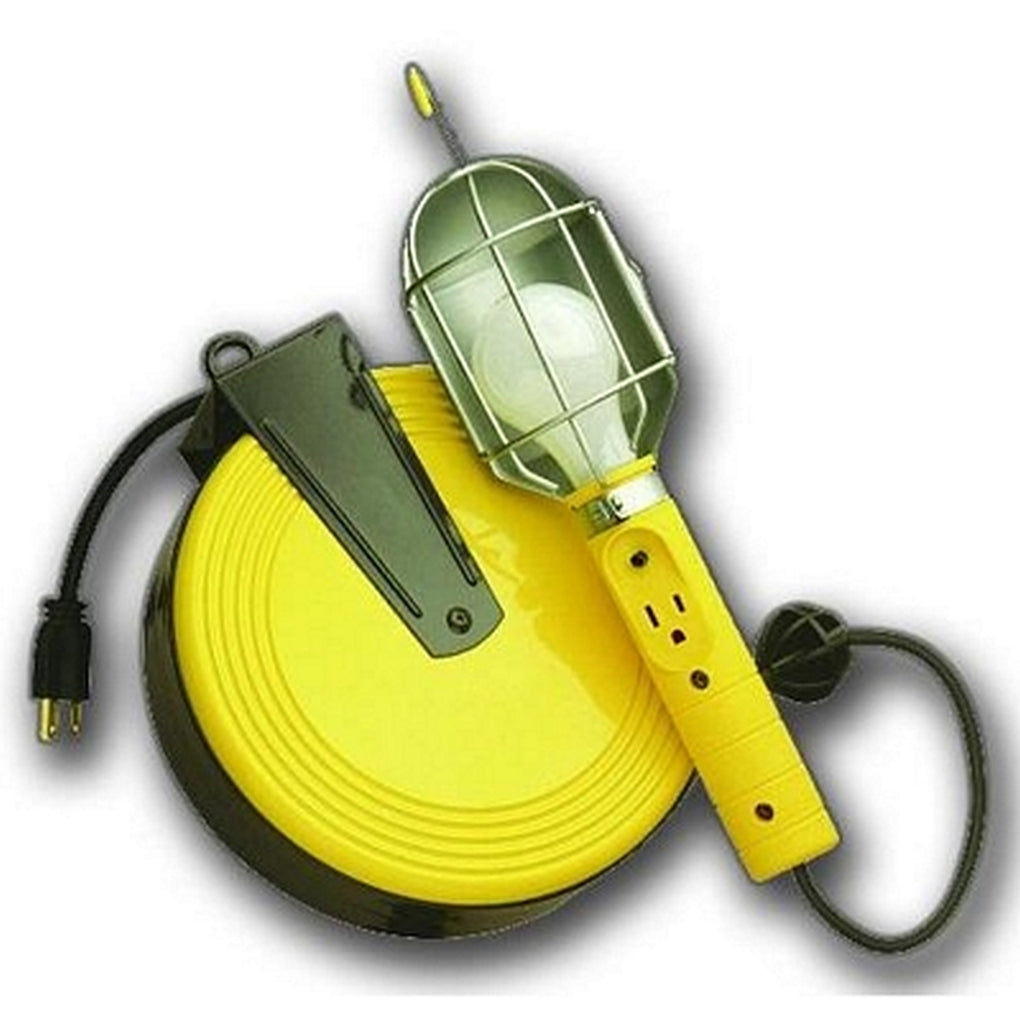 Bayco - SL840 - Incandescent Work Light w/ Metal Shield on Retractable Reel - Single Outlet
