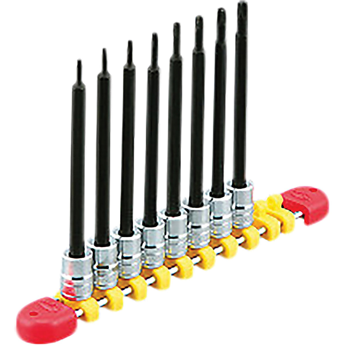 Nepros - TBT2L08TH - 1/4 Inch Sq. Long T-Type Torx Bit Socket Set for Tamper Resistance Fasteners (8Pcs.)