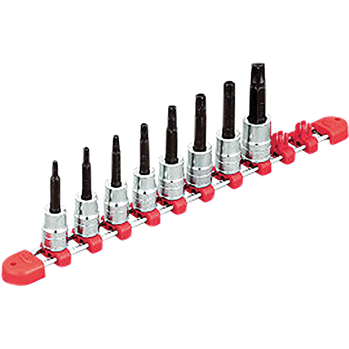 Nepros - TBT308TH - 3/8 Inch Sq. T-Type Torx Bit Socket Set for Tamper Resistance Fasteners (8Pcs.)