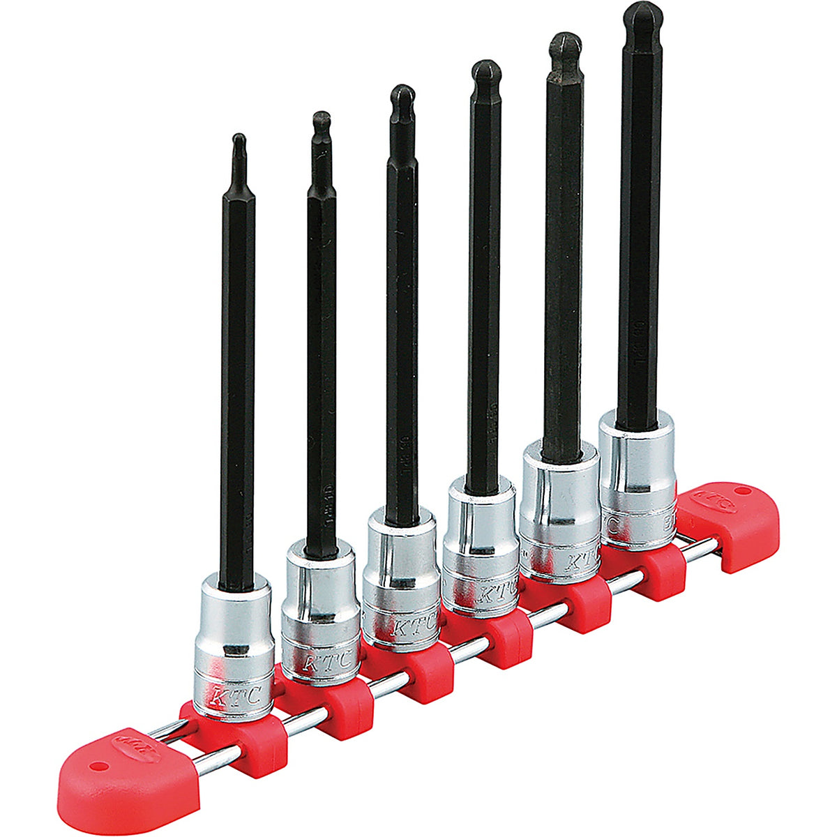 Nepros - TBT3L06BPH - 3/8 Inch Sq. Long Ball Point HEX. Bit Socket Set (6Pcs.)