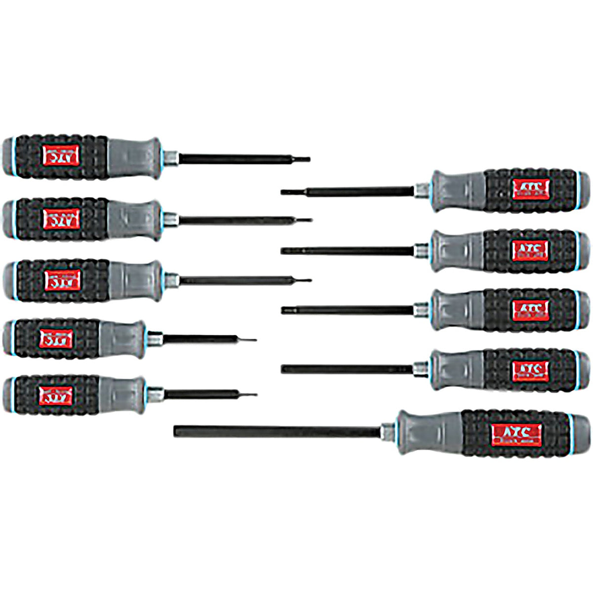 Nepros - TD1H10B - Hard Plastic Grip Screwdriver Set for Hexes (10 Pcs)