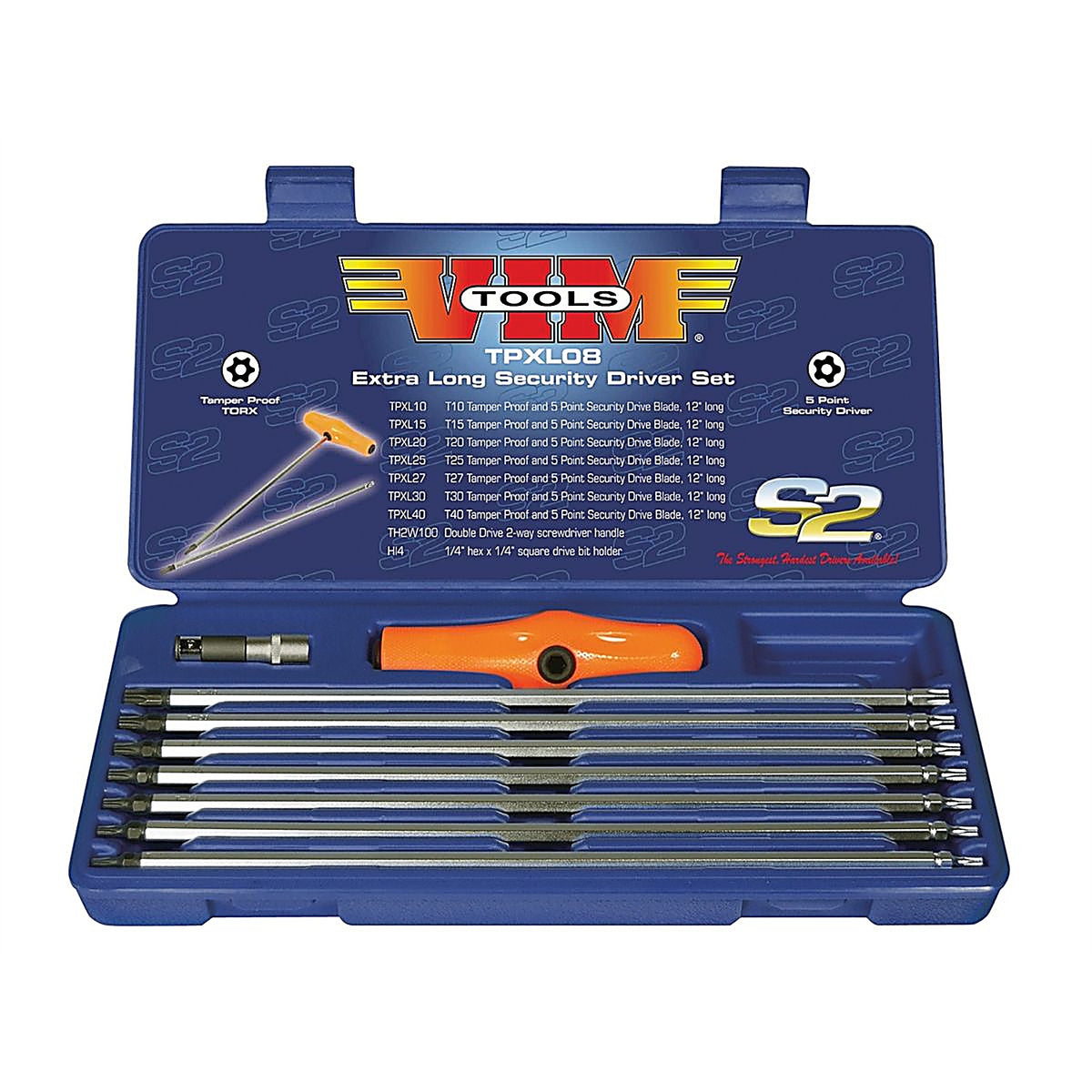 VIM Tools - TPXL08 - Extra Long Security Driver Set