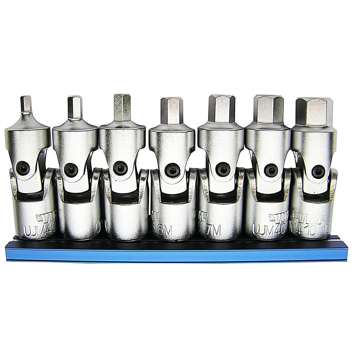 VIM Tools - UJM400 - U-Joint Metric Hex Drivers, 3mm-10mm, w/ 1/4 in Sq Drive, Magrail TL Base