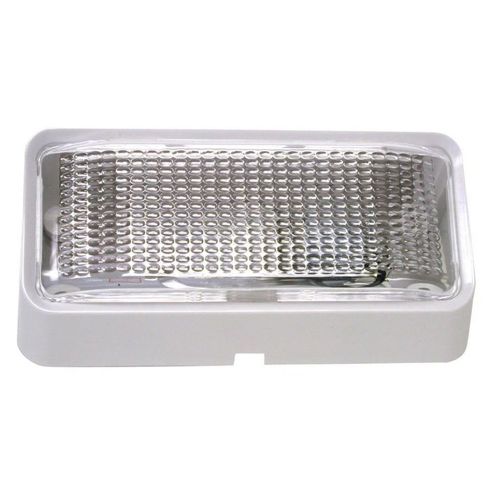Peterson - V384 Clear, White w/o Switch Rectangular Porch/Utility Lights