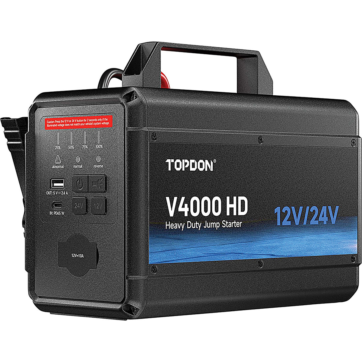 TOPDON - V4000-HD - V4000 HD 12V/24v 4000A Jump Starter