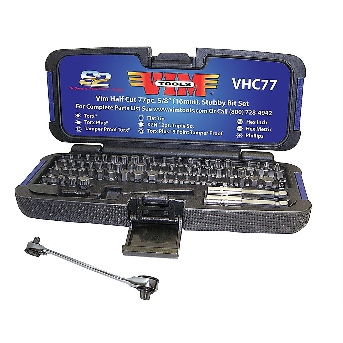VIM Tools - VHC77 - 77 PC. Half Cut Set, Torx
