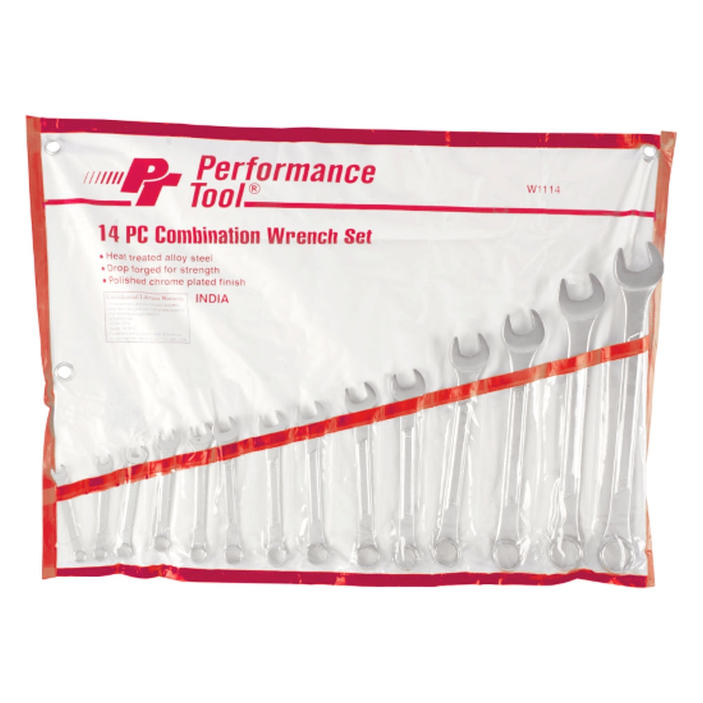 Performance Tool - W1114 - 14 Piece SAE Combo Wrench Set