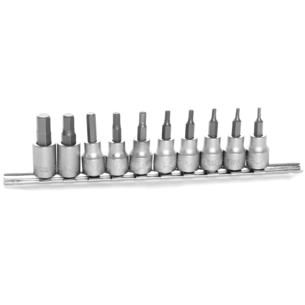 Performance Tool - W1387 - 10 Piece SAE Hex Bit Socket Set