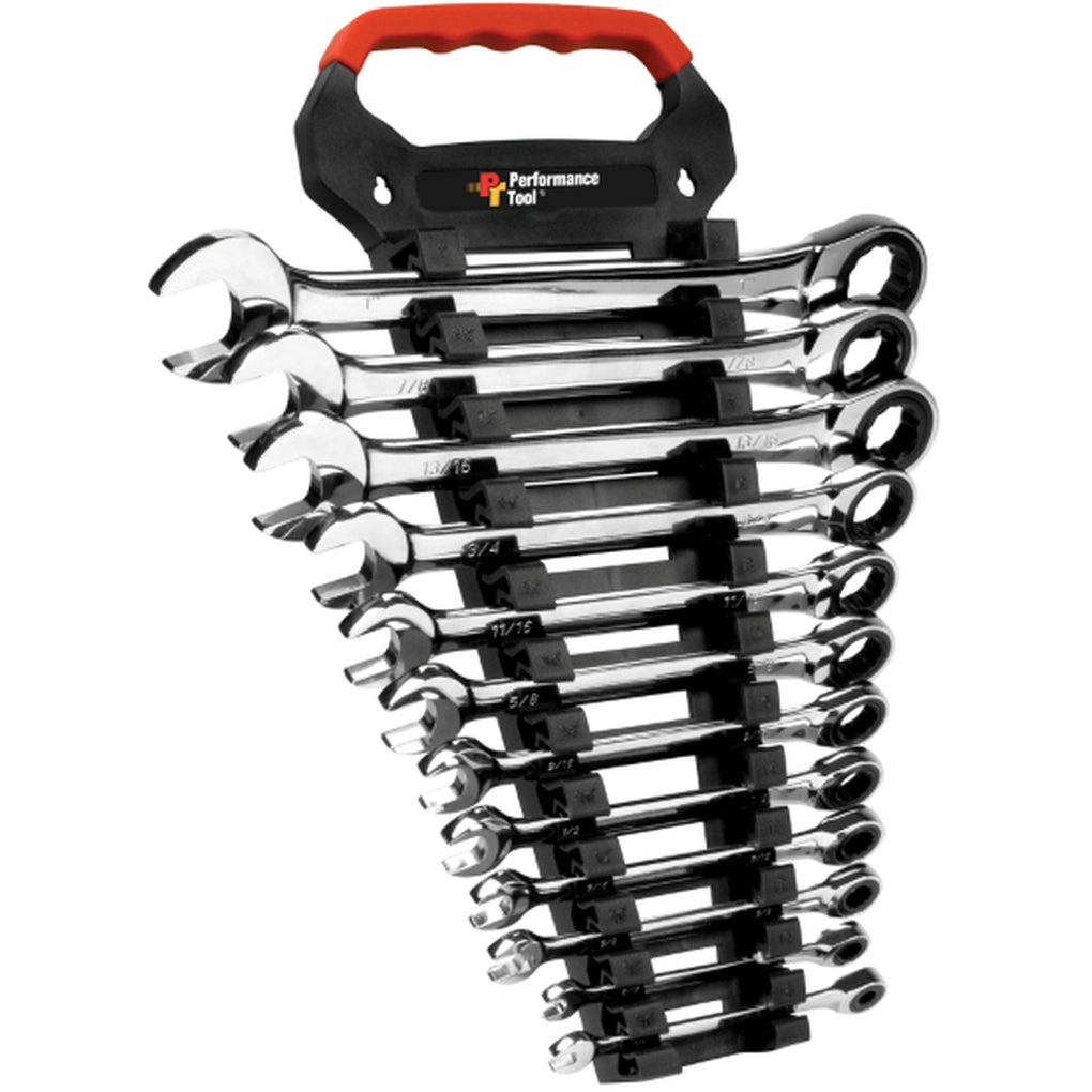 Performance Tool - W30641 - 12 Piece SAE Ratcheting Wrench Set