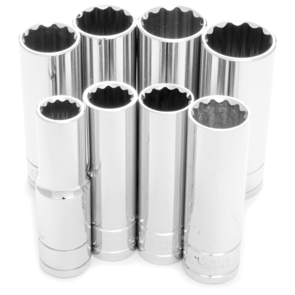 Performance Tool - W32600 - 8-Piece 1/2 In. Drive 12 Point SAE Deep Socket