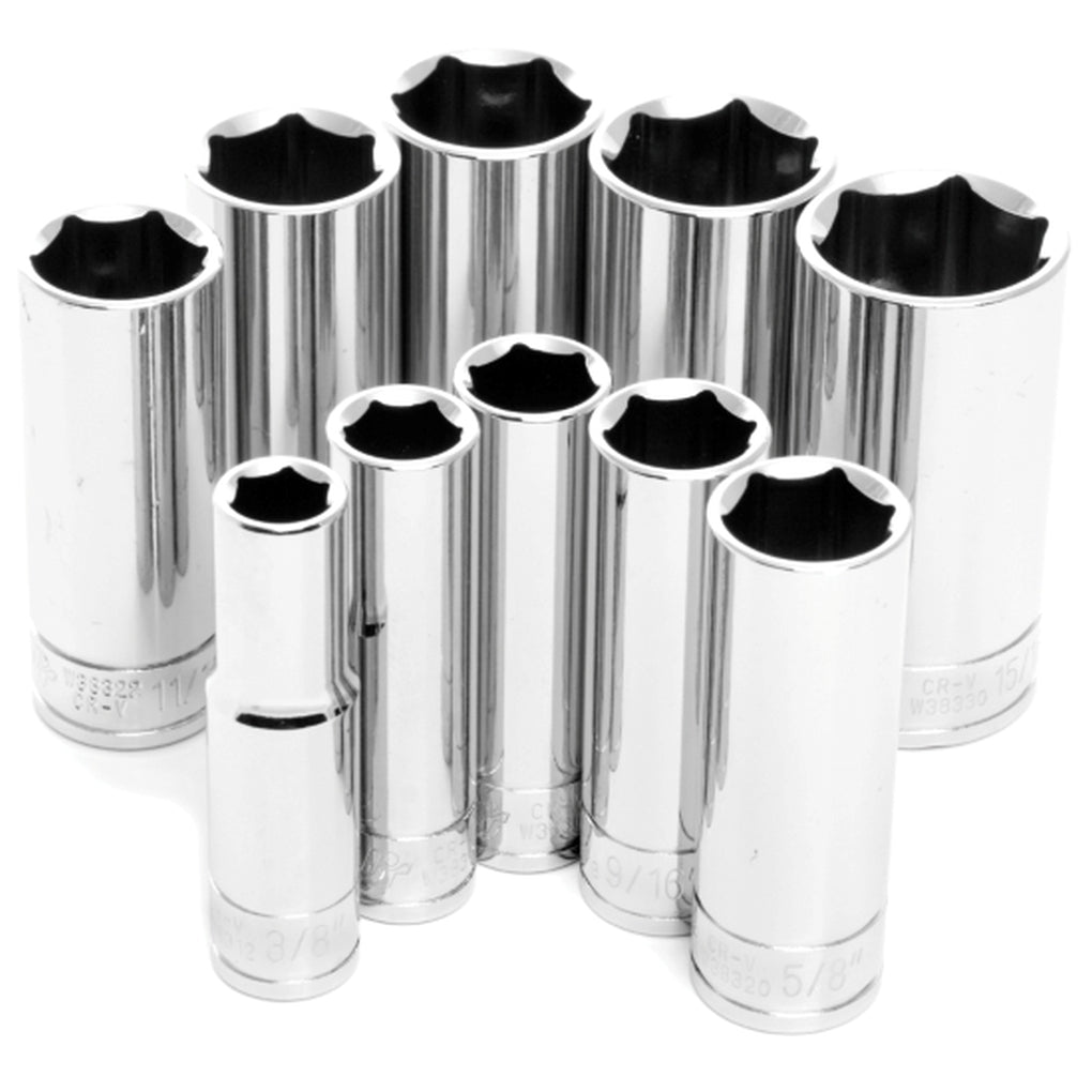 Performance Tool - W38300 - 10 Piece 3/8 in Dr SAE DW Socket Set