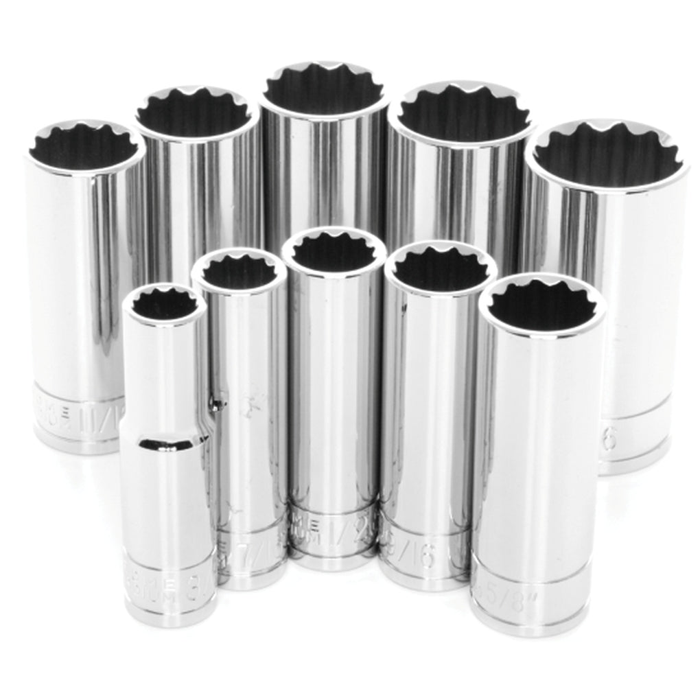 Performance Tool - W38600 - 10 Piece 3/8 in Dr 12pt SAE DW Set