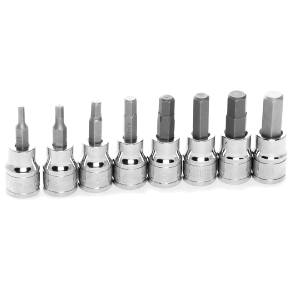 Performance Tool - W38890 - 8 Piece 3/8 in Dr MET Hex Bit Set