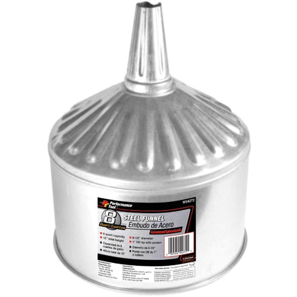 Performance Tool - W54272 - 8 Quart Steel Galvanized Funnel