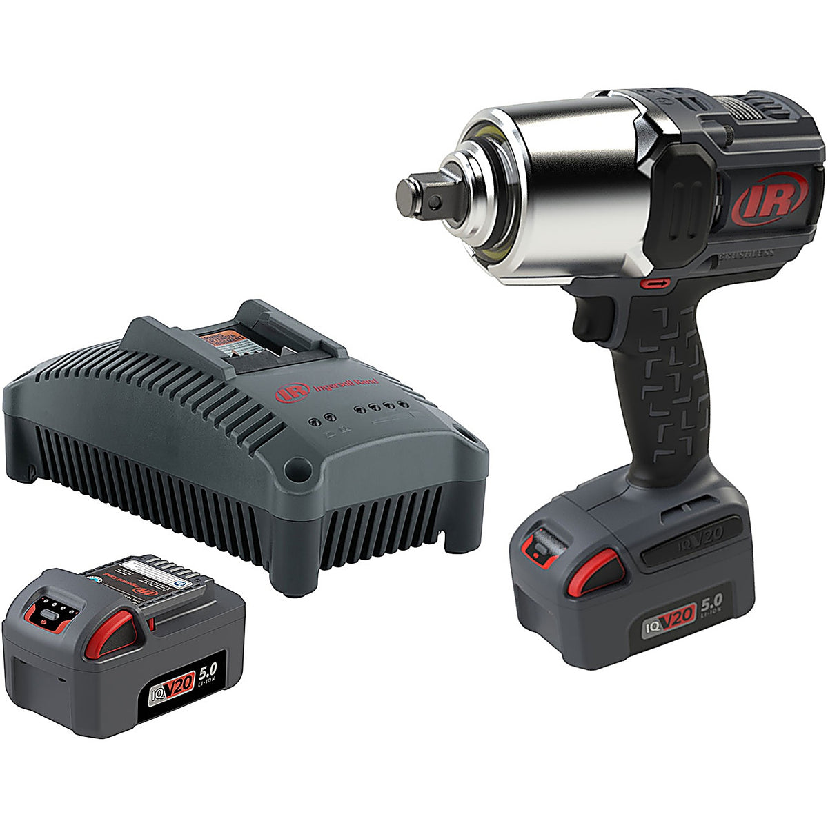 Ingersoll Rand - W8171-K2 - IQV20 High Torque Cordless Impact Wrench 3/4IN Drive, 2,000 ft-lb Nut Busting Torque, 2 Battery Kit