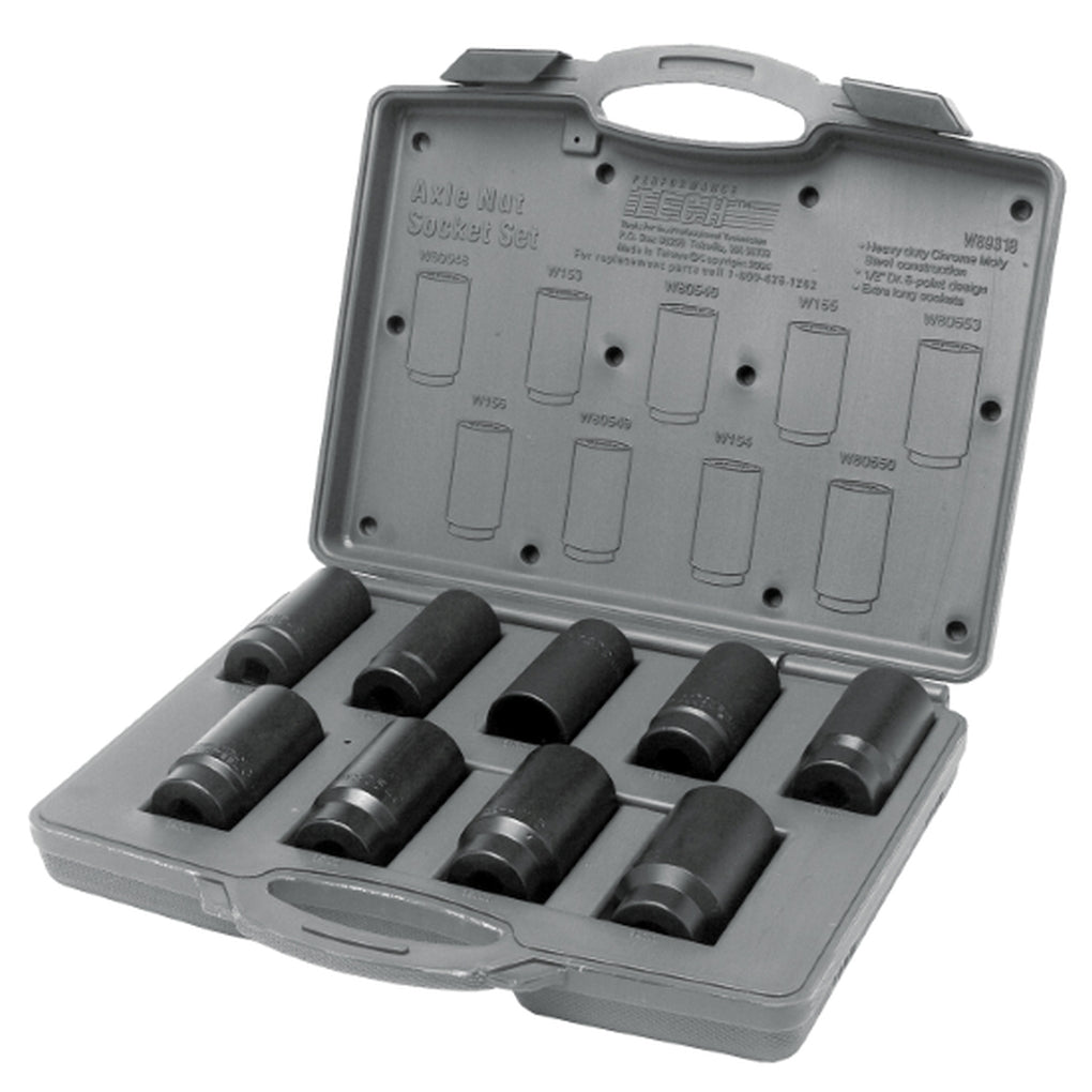 Performance Tool - W89318 - 9-Piece Axle Nut Socket Set