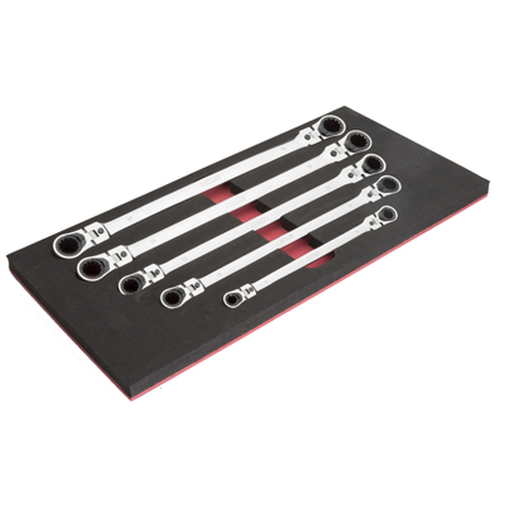 E-Z Red - WR5ML - 5-Piece Extra-Long Locking Flex Head Wrench Set